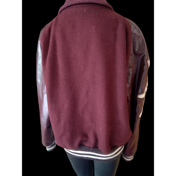 Vintage 70s Kaye Bros Varsity Jacket with Patches Texas Track - Picture 2 of 6